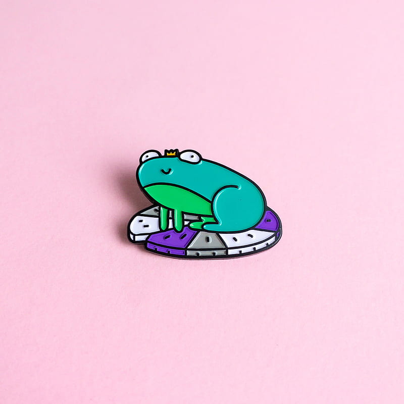 Frog asexual / demisexual pride enamel pin â Heckin' Unicorn, Cartoon Frog, HD phone wallpaper
